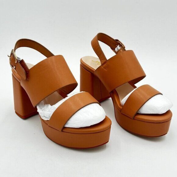 FOWT Women Open Toe Platfrom Sandals Chunky Mid Heel Slingbacks Buckle Wide Band - Picture 3 of 5